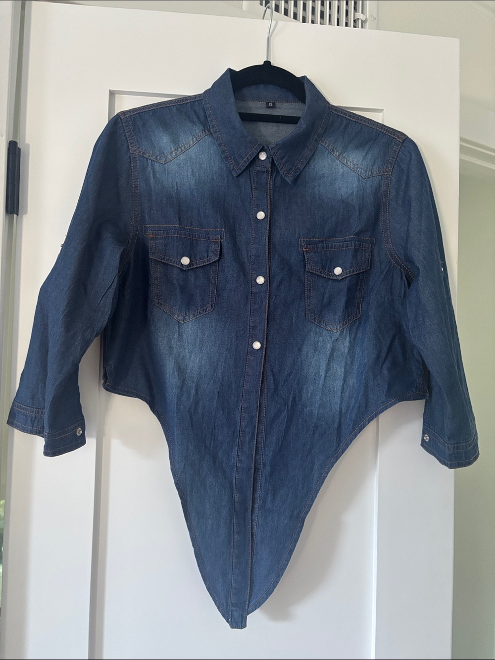 Women's Dark Blue Denim Shirt